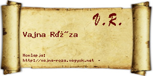 Vajna Róza névjegykártya