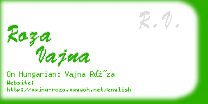 roza vajna business card